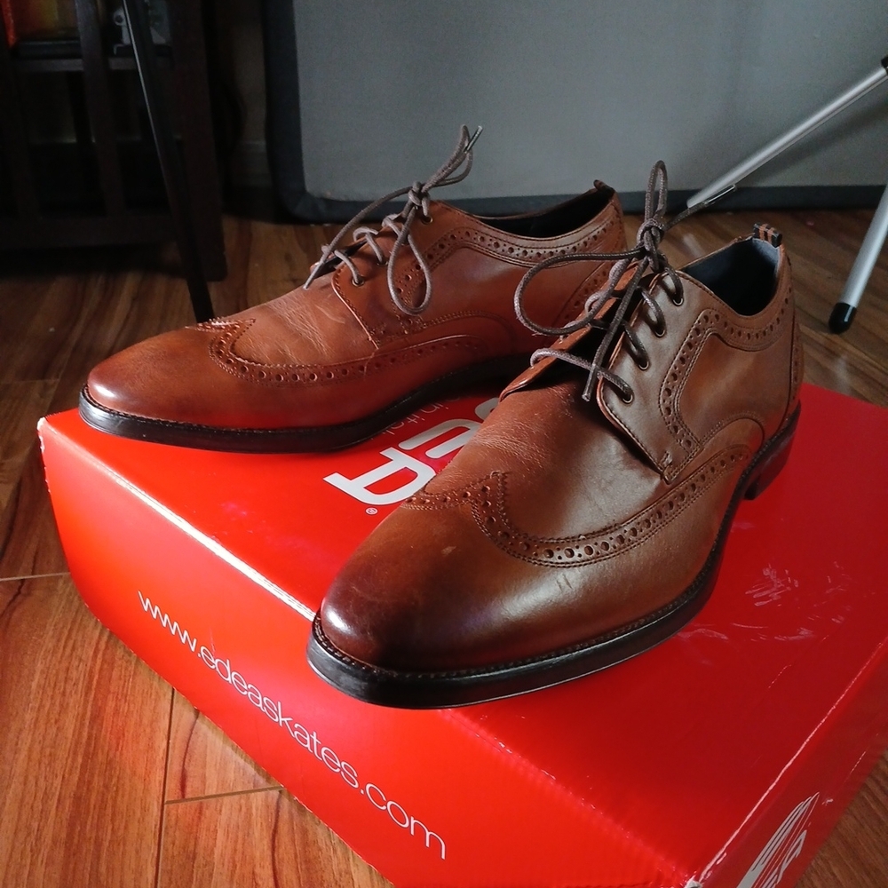 Cole Haan Wingtip Oxford Light‎ Brown Leather Dress Shoes C30100 Mens Size 11 M - Picture 5 of 9